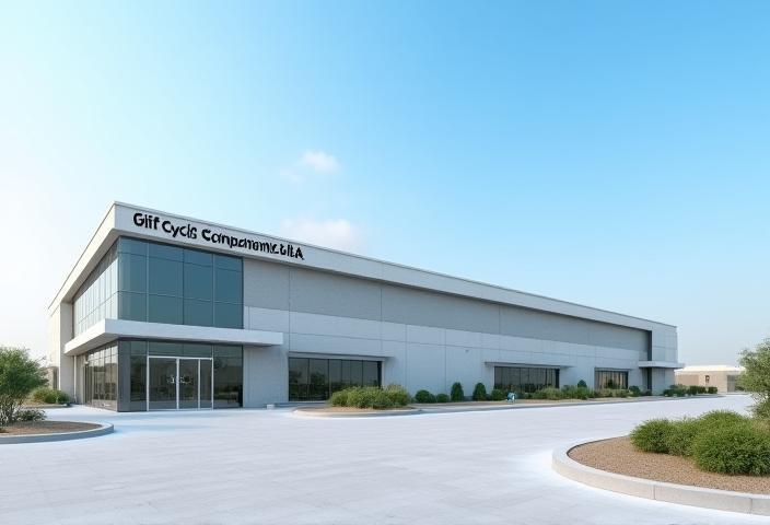 Exterior view of Gulf Cycle Components LLC warehouse and office building in Dubai